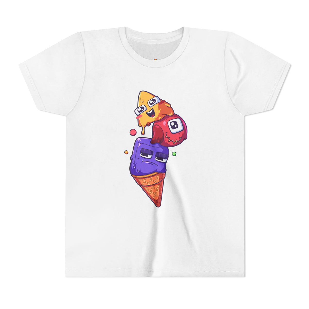 ShapeDude’s – Triangle, Circle, Square Ice Cream Logo - Youth Tee Shirt